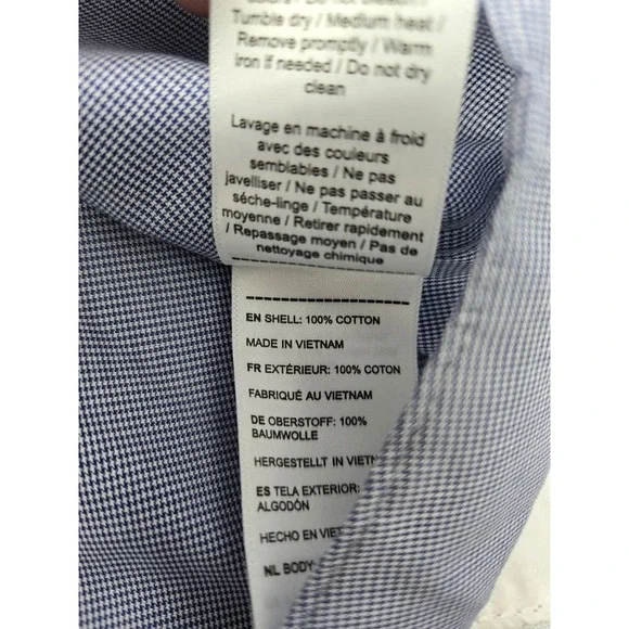 Untuckit Cadetto WF Shirt Mens M Wrinkle Free Blue Button Down Long Sleeve Dress - Picture 7 of 8